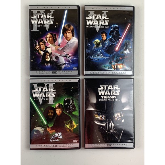 Star Wars Trilogy 4-DVD Boxed Set Released 2004 (IV, V, VI & Bonus Material) - Picture 7 of 12